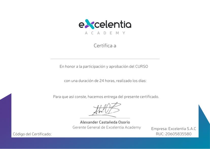 Course Certificate